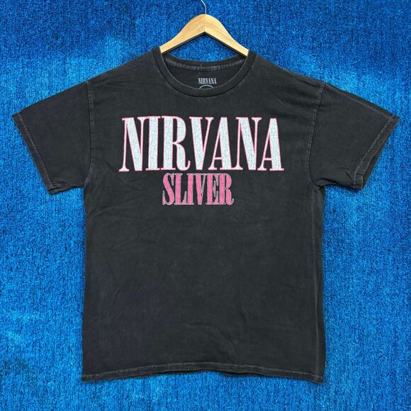 Nirvana Sliver Sub Pop EP Cover Oversized Grunge Band Tee M - Picture 3 of 4